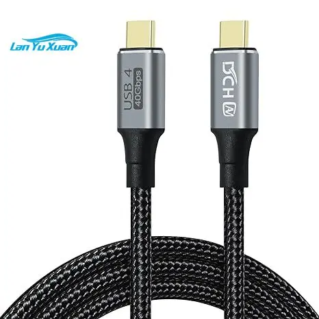 DTECH Nylon Braided 100W USB C to Type C 5A Fast Charging USB 4.0 Data Cable 1M
