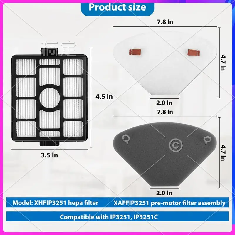 AU-Replacement For Shark IP3251, IP3251C, Auto-Empty Dock Hepa Filter + Pre-Motor Filter Assembly & Handheld Vacuum Post