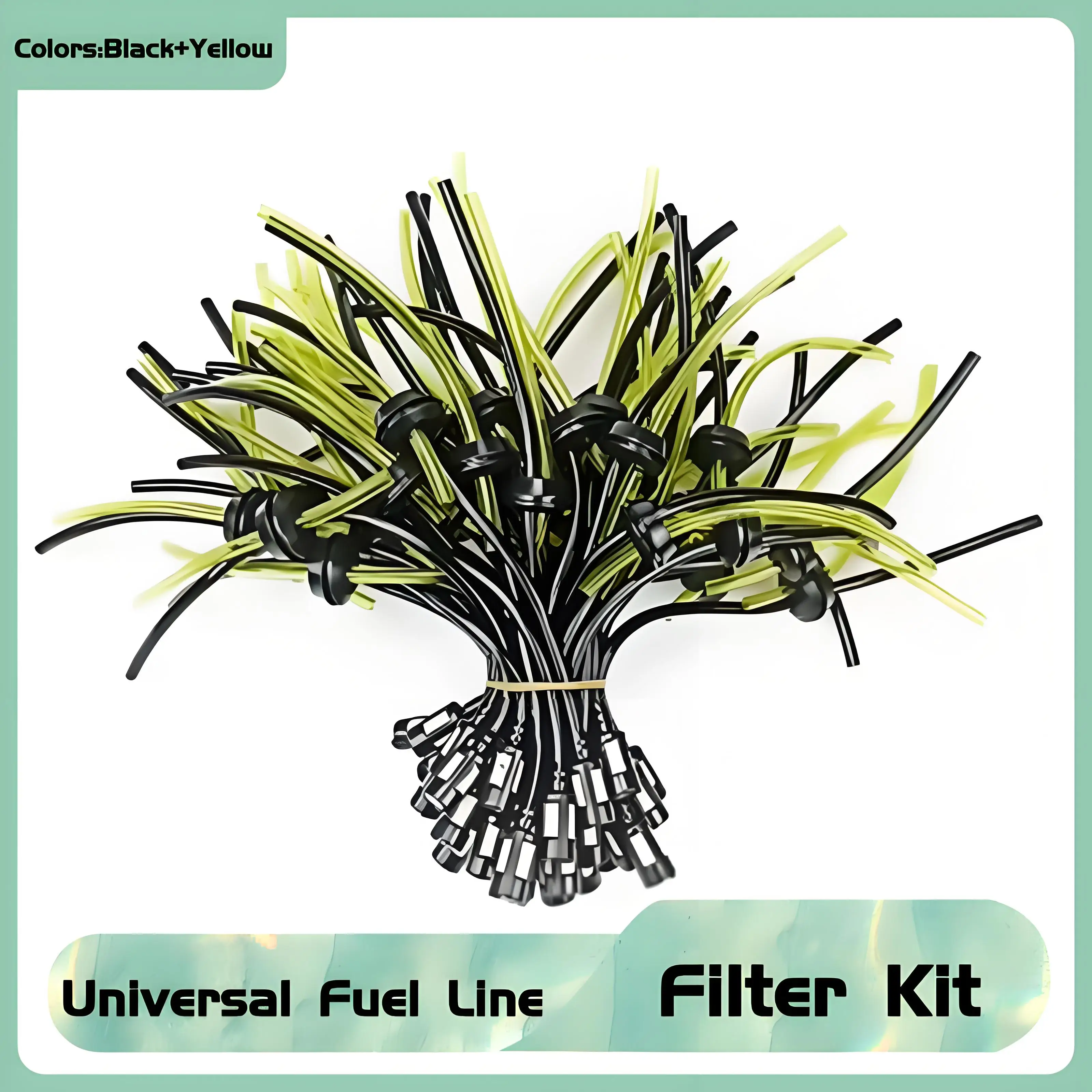 2-Cycle Engine Maintenance 1-50 Sets Universal Replacement Fuel Pipe  in-Tank Filter Set for Lawn Mower Chainsaw Grass Trimmer