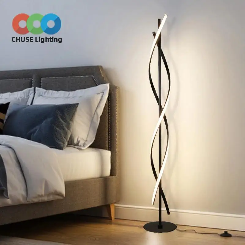 

Art Design Simple Nordic Style Led Floor Lamp Remote Control 3 Color Tripod Standing Rgb Floor Lamp