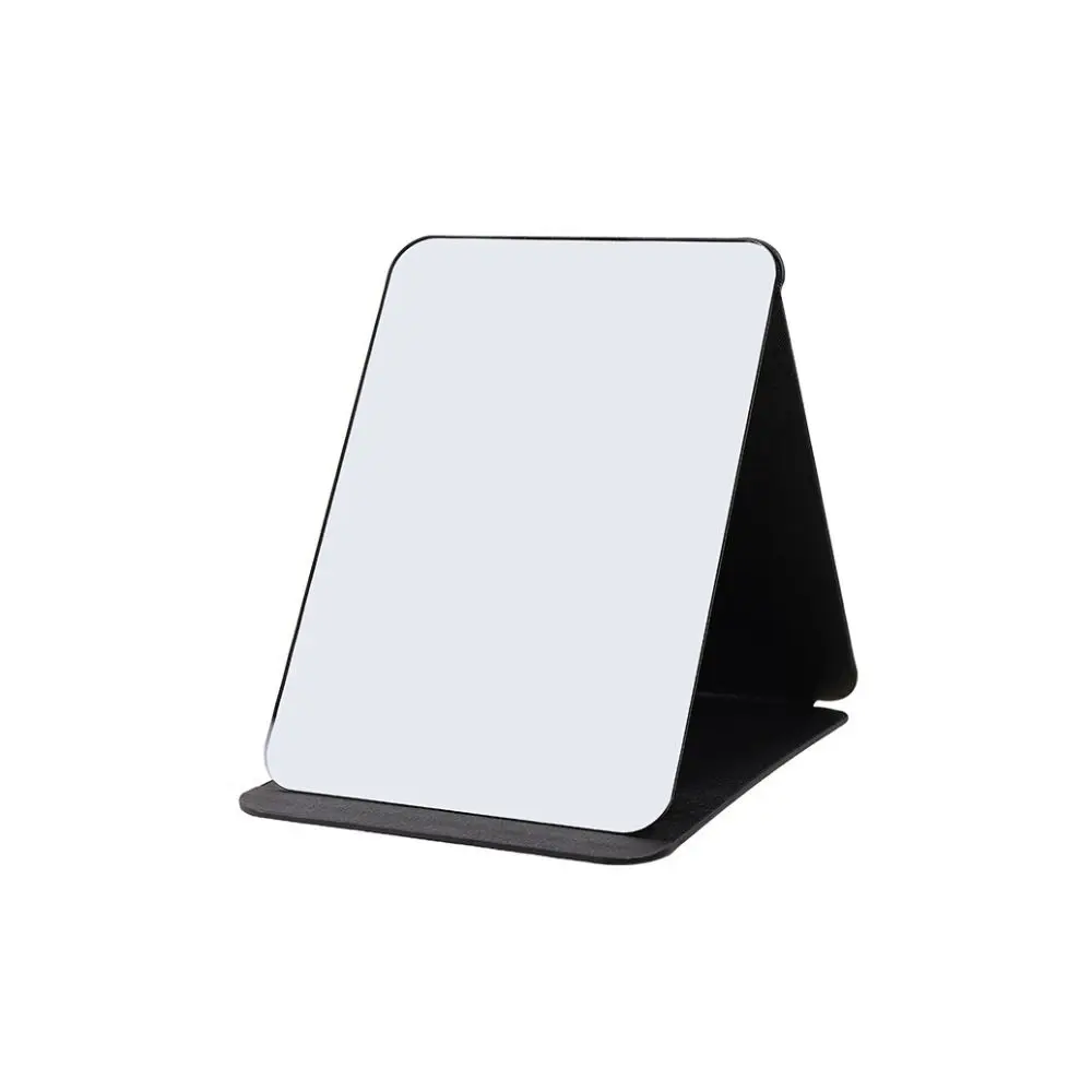 

Standable Square Shape Folding Mirror Cosmetic PU Leather Makeup Mirror Portable Adjustable Desktop Vanity Mirror Make Up
