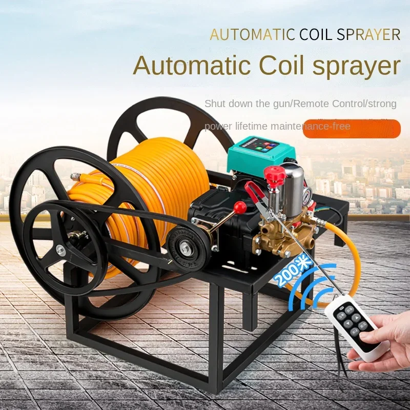 YY Automatic Winding Tube Sprayer High Pressure 48v60v Electric Hose Reel Agricultural