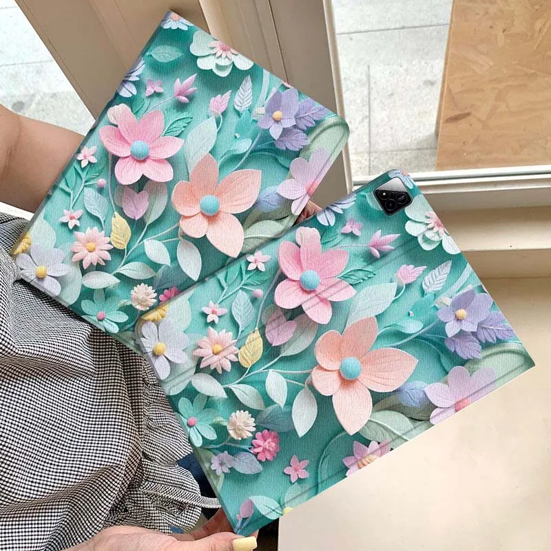 

Cartoon Purple Flower Art Gift Tablet Case For Xiaomi Redmi Mini Pad SE K 2 4 5 6 7 8 2023 2025 11 8.8 11.2 10.1 Pro