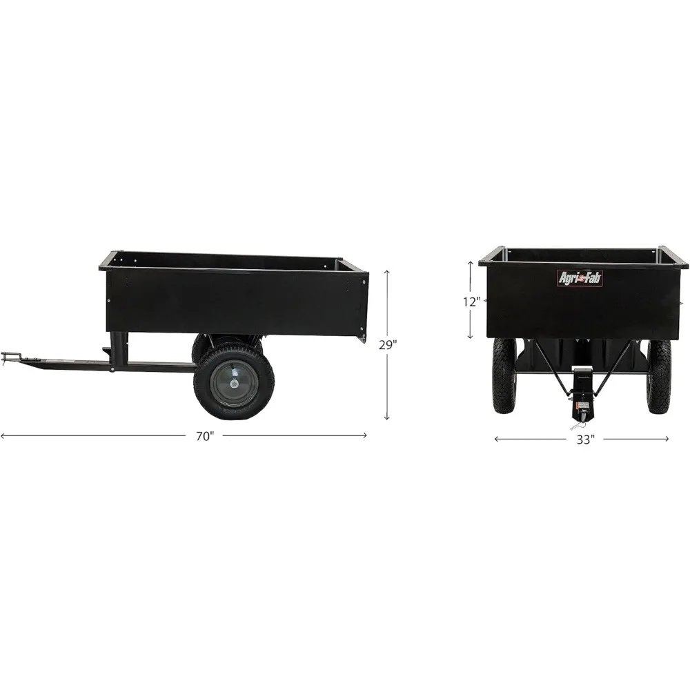 45-0101 Steel Utility Lawn and Garden Dump Cart, Designed for Riding Lawn Mowers; Easy Foot - Lever Dumping Mechanism