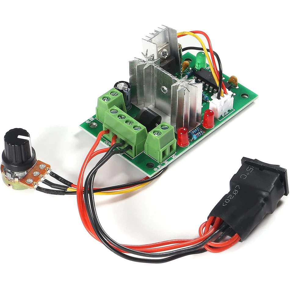 1pc Upgraded Adjustable DC Motor Speed PWM Controller 10V 12V 24V 30V Reversing Switch 120W