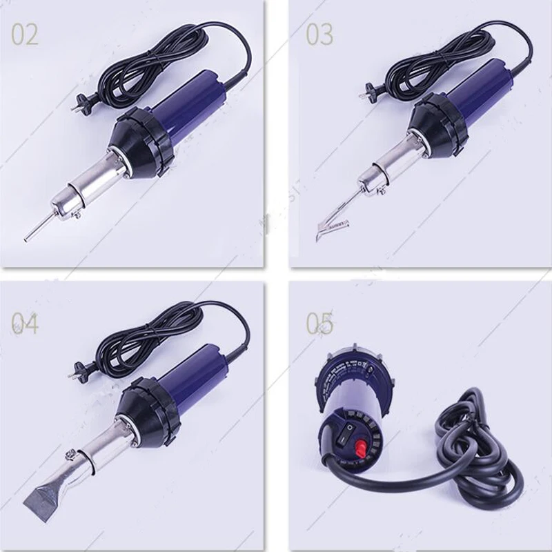 1600W Plastic Hot Air Welding Gun with Pencil Tip Nozzle & Pressure Roller 220V Heat Gun Kit for Welder Machine LST1600A