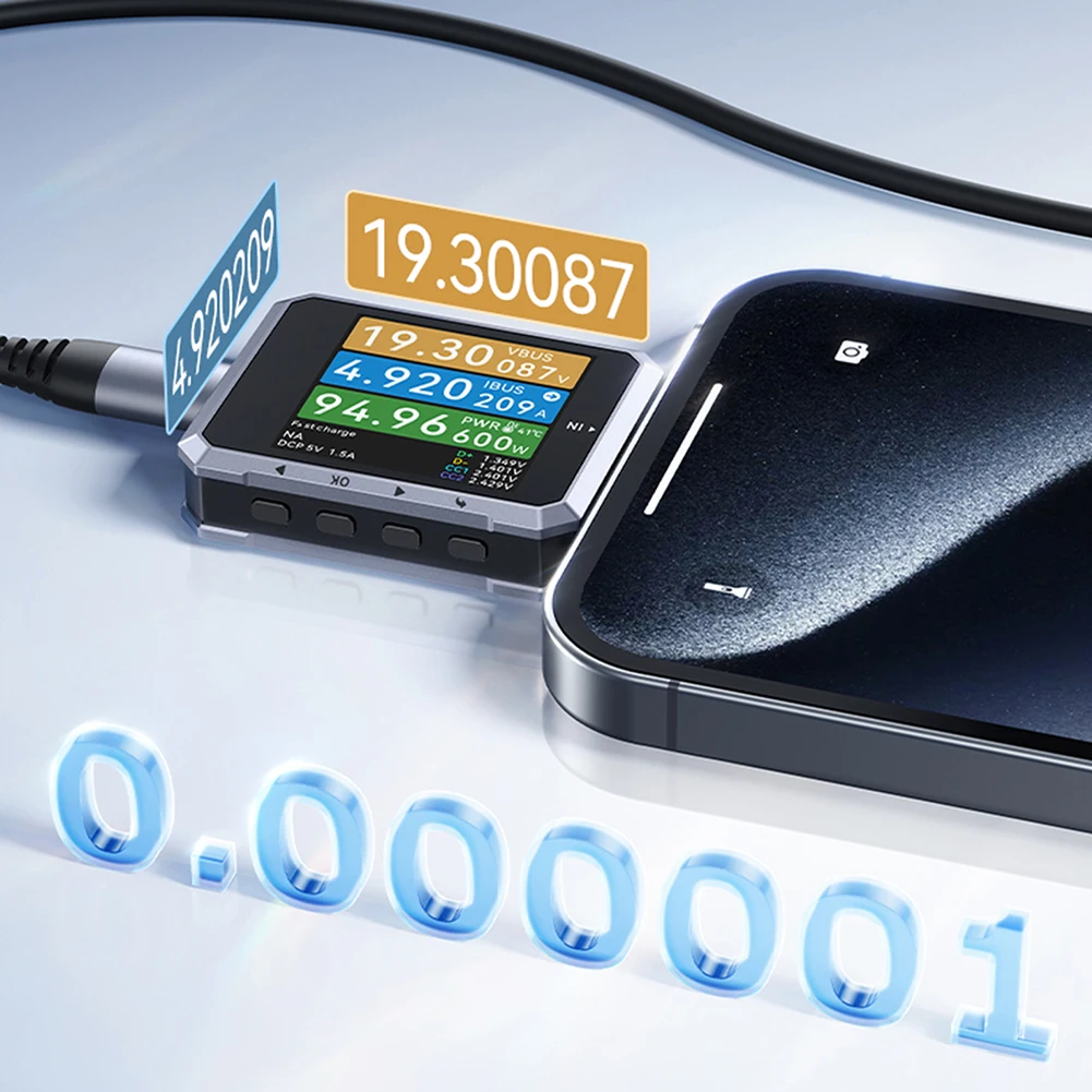 USB C Power Bank Tester FNB-C2 240W Input Output Monitoring for Smartphones Chargers and USB Flash Drives Performance Test