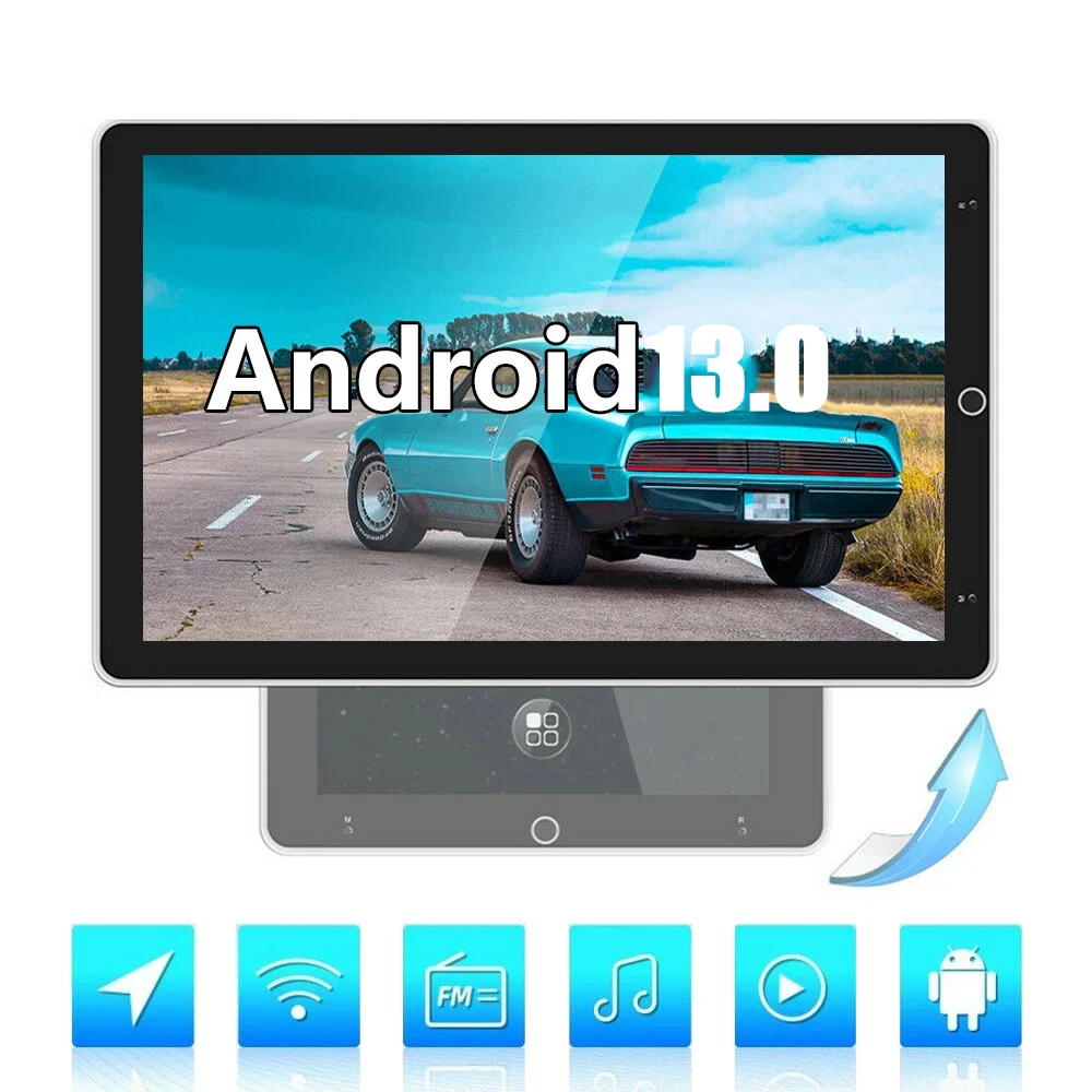 

Rotatable Vertical Screen Car Multimedia Player WIFI/ BT Android 13.0 2Din 10.1inch 2G+32G Stereo Radio FM GPS Navi Autoradio