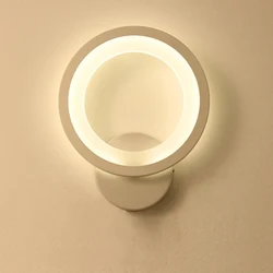 Round Wall Mount Light Vintage Wall Sconces Lighting LEDs Wall Lamp Light Fixture for Bedside Corridor Bedroom Living Room
