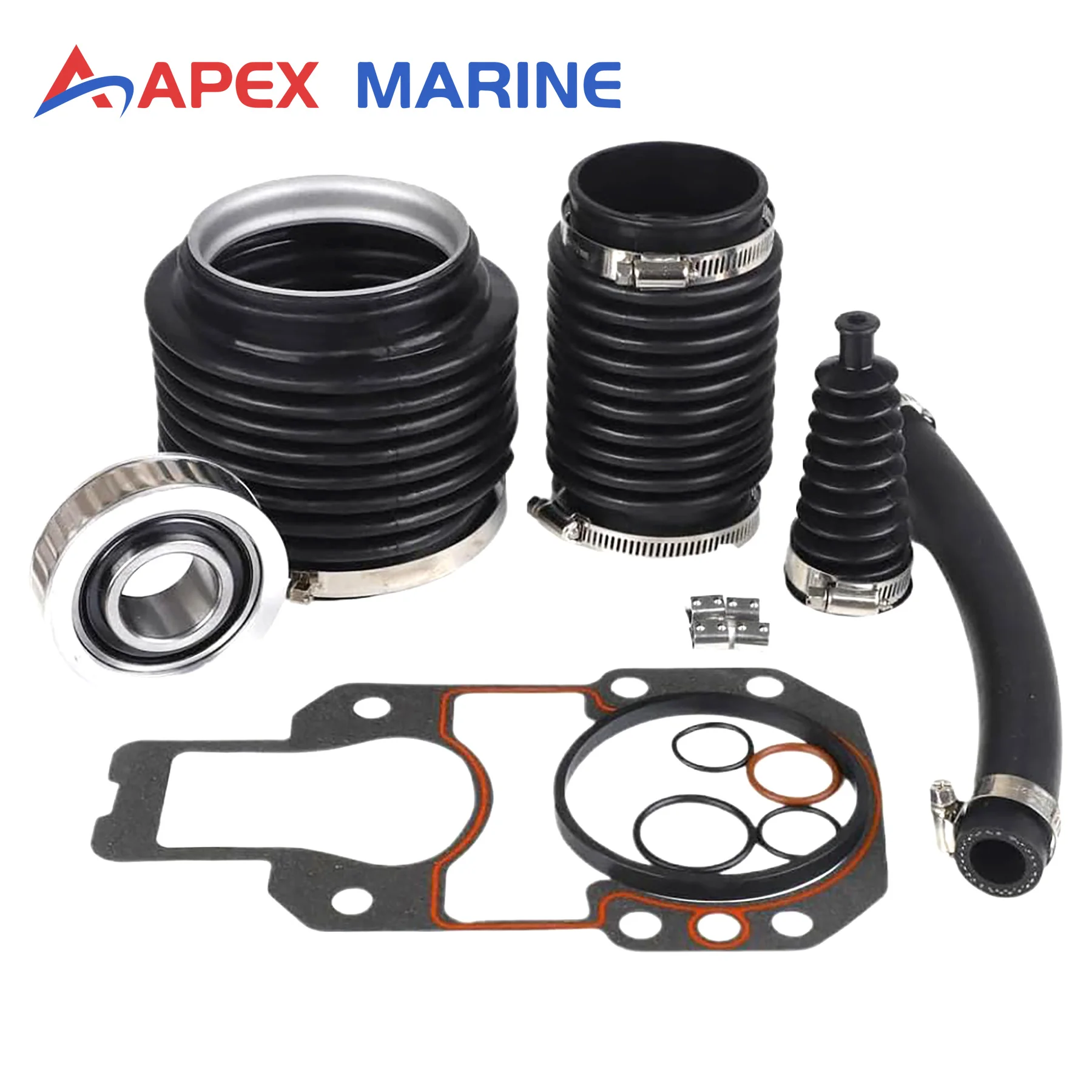 803099T1 Boat Bellow Kit W/ Power Trim Seal Repair Kit 25-87400A2 & Hinge Pin Tool for Mercruiser Alpha 1 Gen 2 Sterndrive 78310