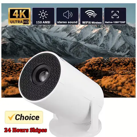 HY200 Mini Projector 1080P with 270° Rotatable Design for Outdoor Movies Compatible with Laptop iPhone Android