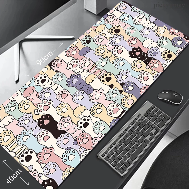 

Cat Large Desk Pad 100x50cm Big Computer Mousepads Gaming Mousepad Big Keyboard Mats Gamer Mouse Pad Desk Mat