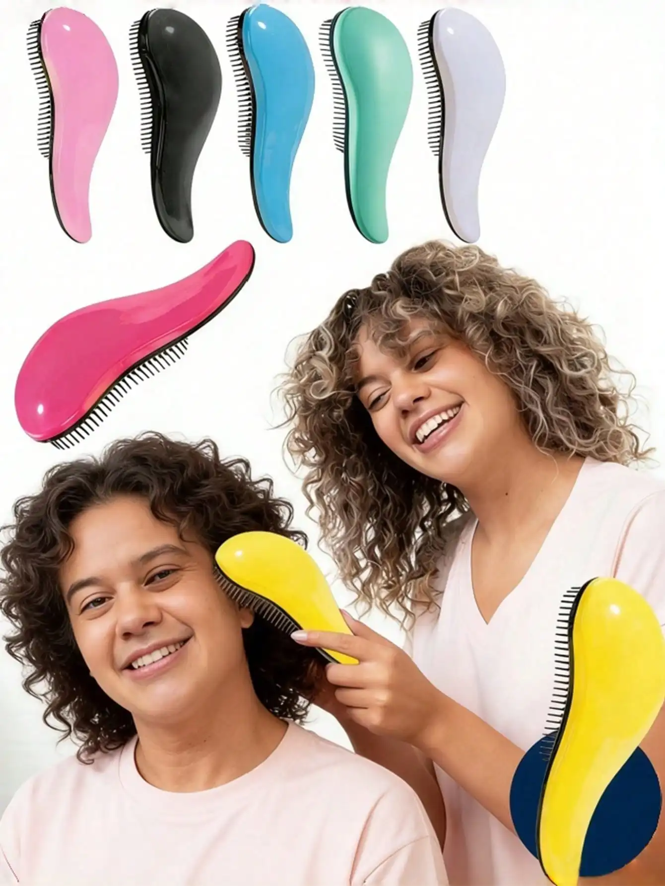 

2pcs/1pc Massage Comb, Detangling Comb, A Comb That Can Be Used On Both Dry And Wet Hair, A Large-Sized Comb.