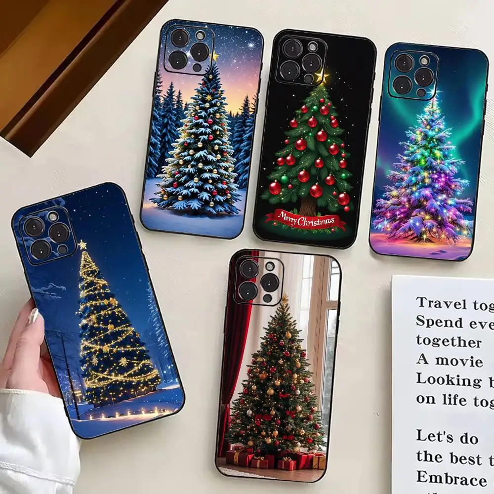 

C-Christmas t-tree Phone Case For iPhone 17, 16,15,14,13,12,11 Plus,Pro Max, Others Soft Black Cover
