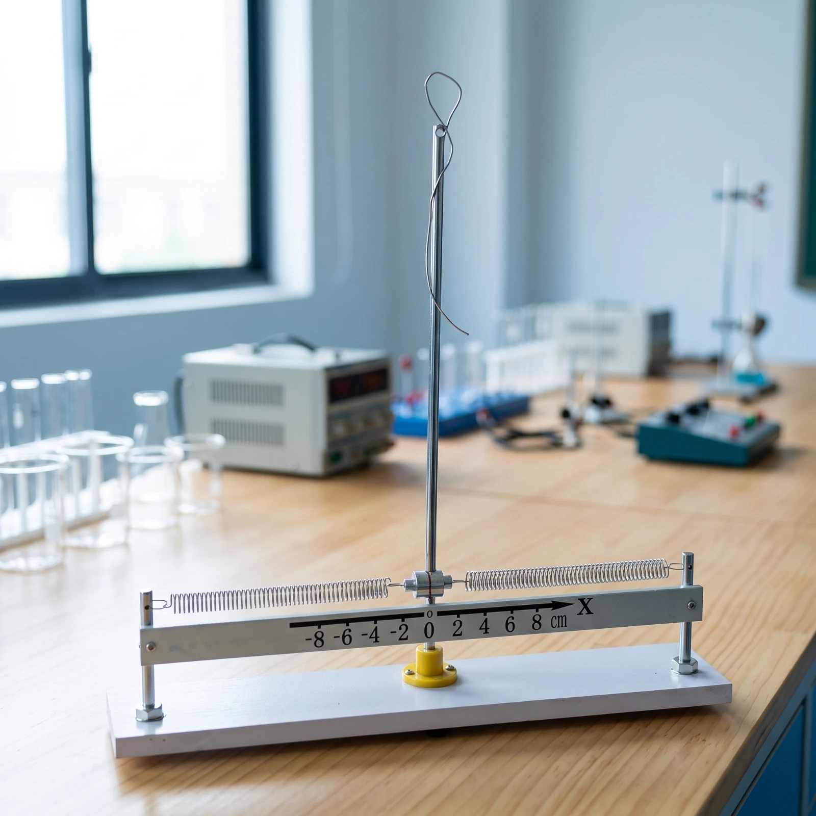 Harmonic Motion Apparatus Stable Base Double Spring Oscillator Physics Classroom Tool for Tracking Amplitude