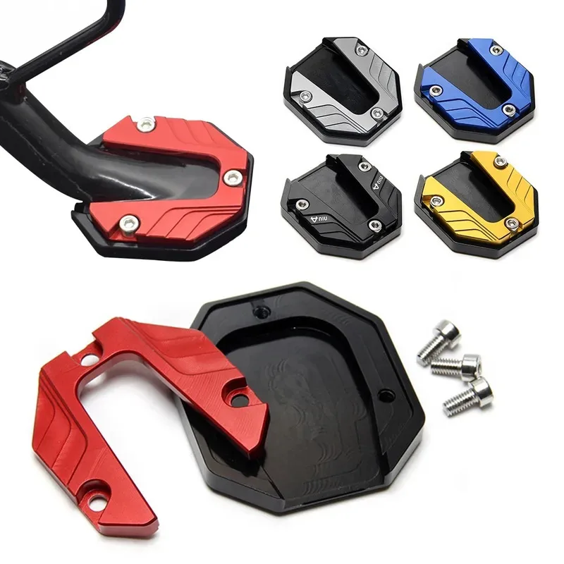 1/2/3PCS Aluminum Alloy Motorcycle Bike Kickstand Extender Foot Side Stand Extension Foot Pad Support Plate