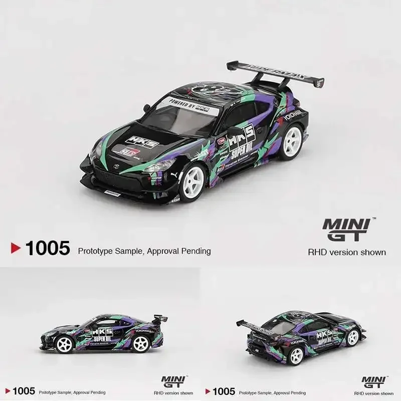 MINIGT Op Voorraad 1005 1:64 HKS Toyota GR86TYPE R 2022 Tokyo Auto Salon Diecast Auto Model Collectie Speelgoed