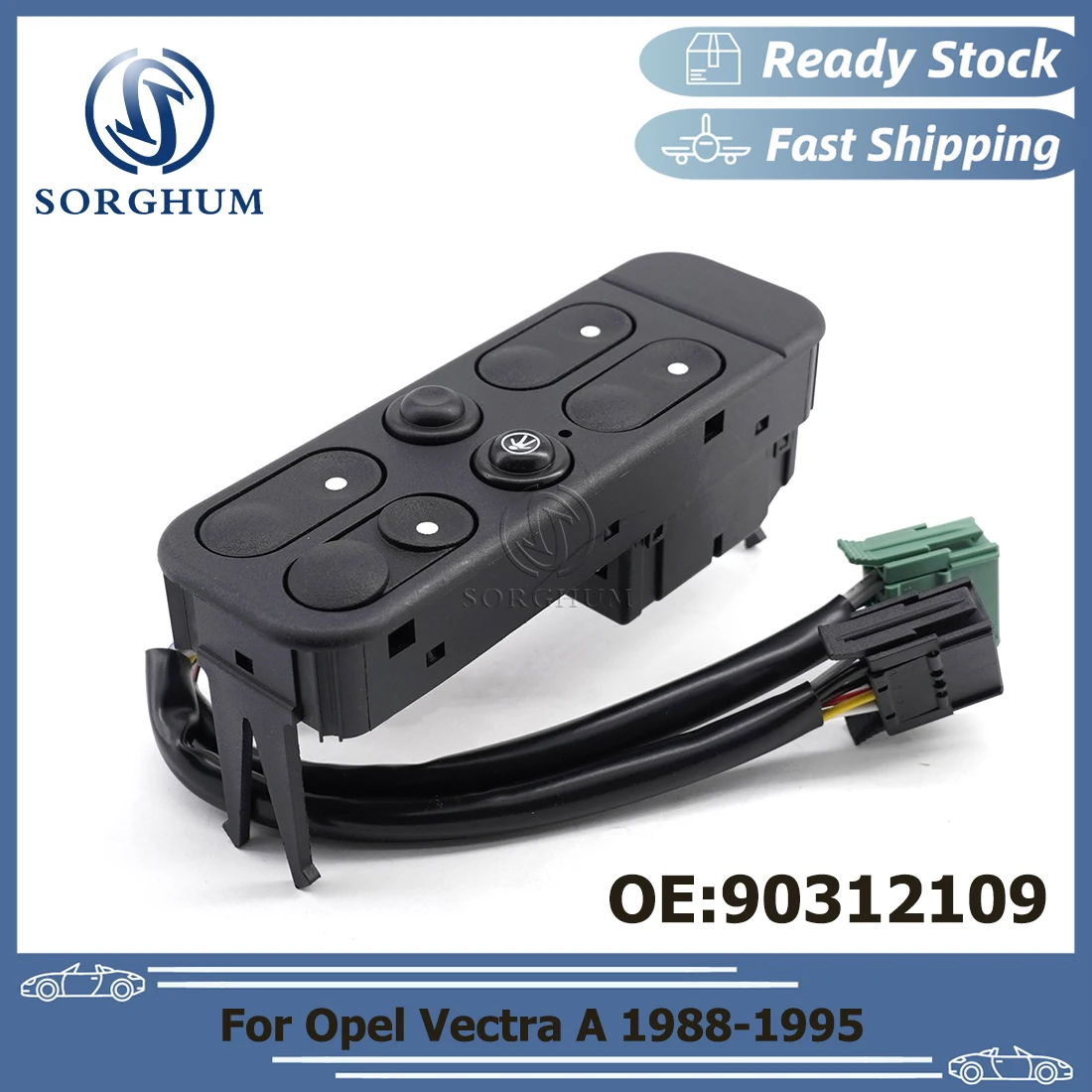 

SORGHUM Electric Power Master Window Switch Window Lifter Control Regulator Button For Opel Vectra A 1988-1995 90312109 1240600