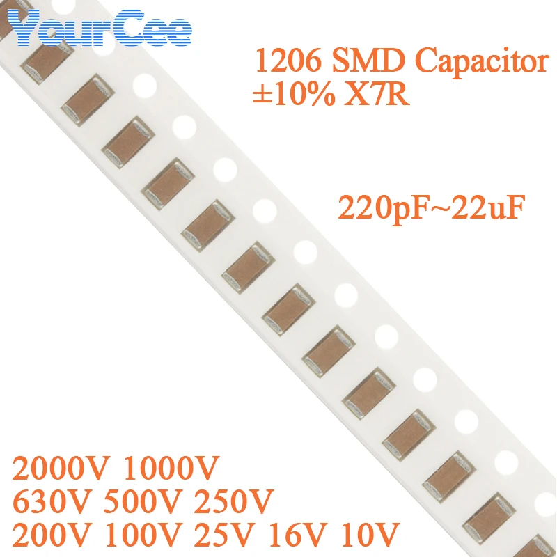 50Pcs 1206 Smd Capa…
