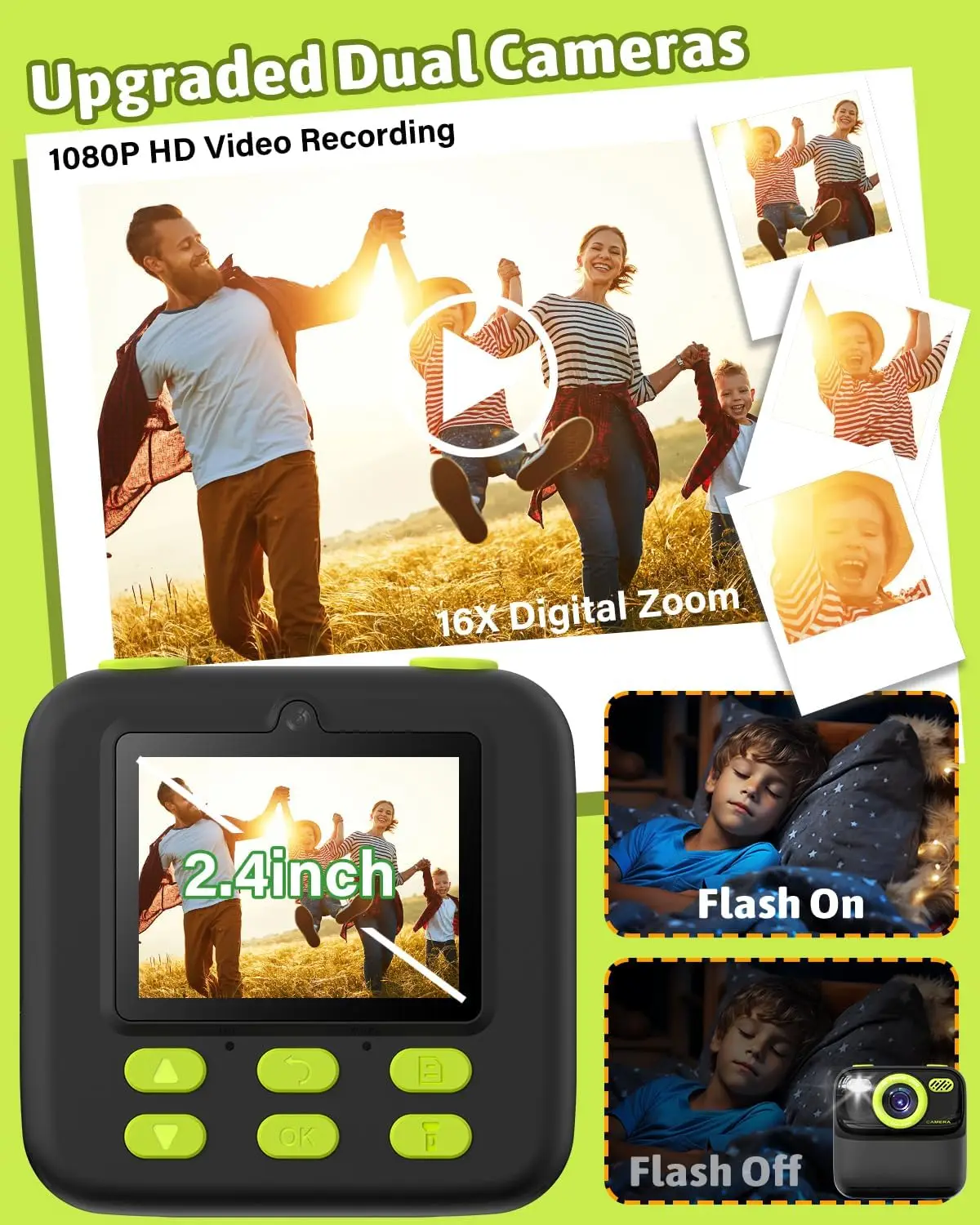 Kids Camera Instant Print Photo,Children Digital Camera Toys Gift with HD Video for Girls Boys,Chritmas Birthday Gifts