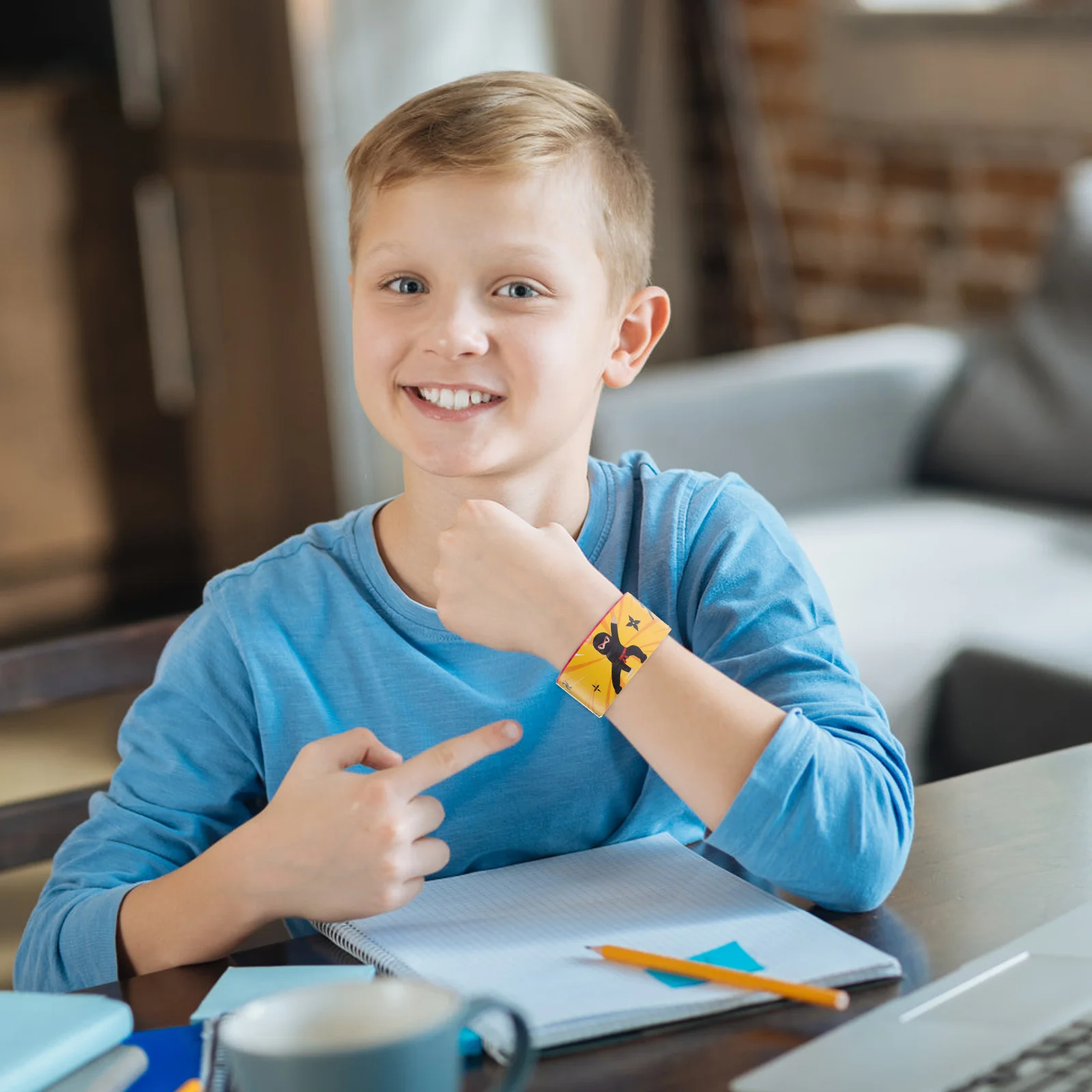 12 قطعة أساور صفعة للأطفال نينجا المفاجئة الأساور الإبداعية وقت اللعب حفلة عيد ميلاد تفضل لوازم حفلات النينجا التفاعلية #4