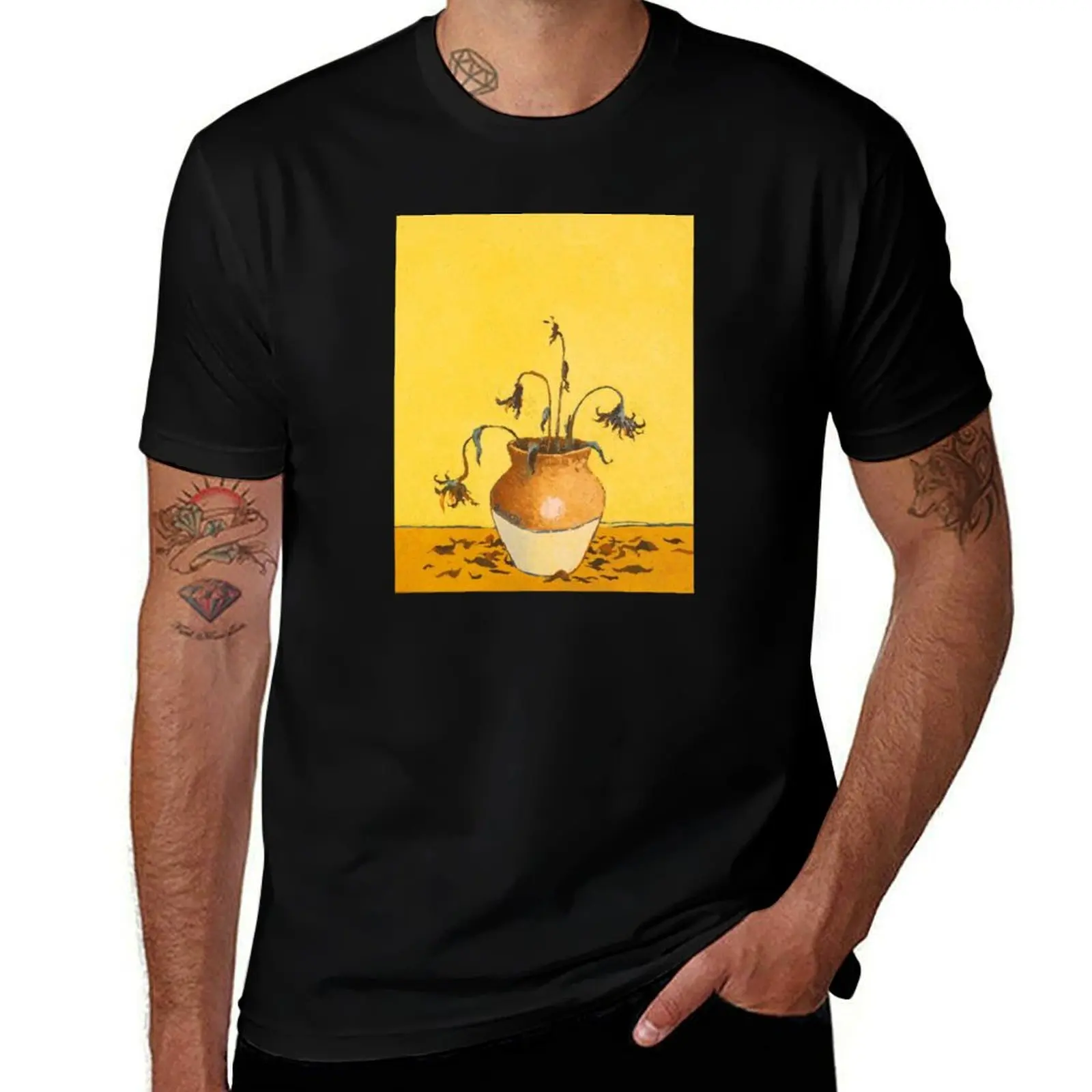 Banksy Van Gogh Sunflowers T-Shirt Outdoor Sports Short Sleeve Top T-Shirt