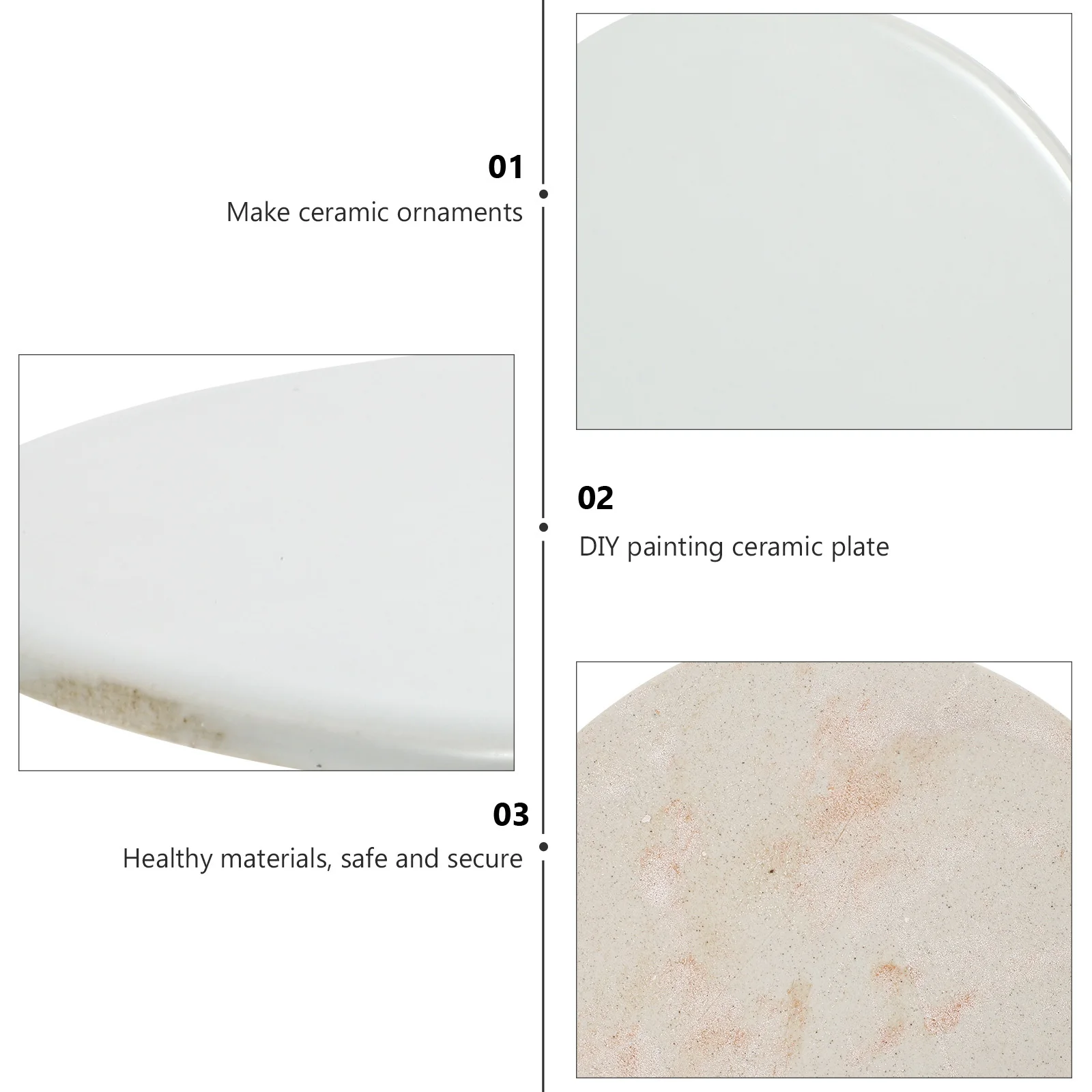 DIY Ceramic Plate High Quality Blank Round Smooth Surface for Hand Painting Creative Art Classroom Training Ceramic Drawing