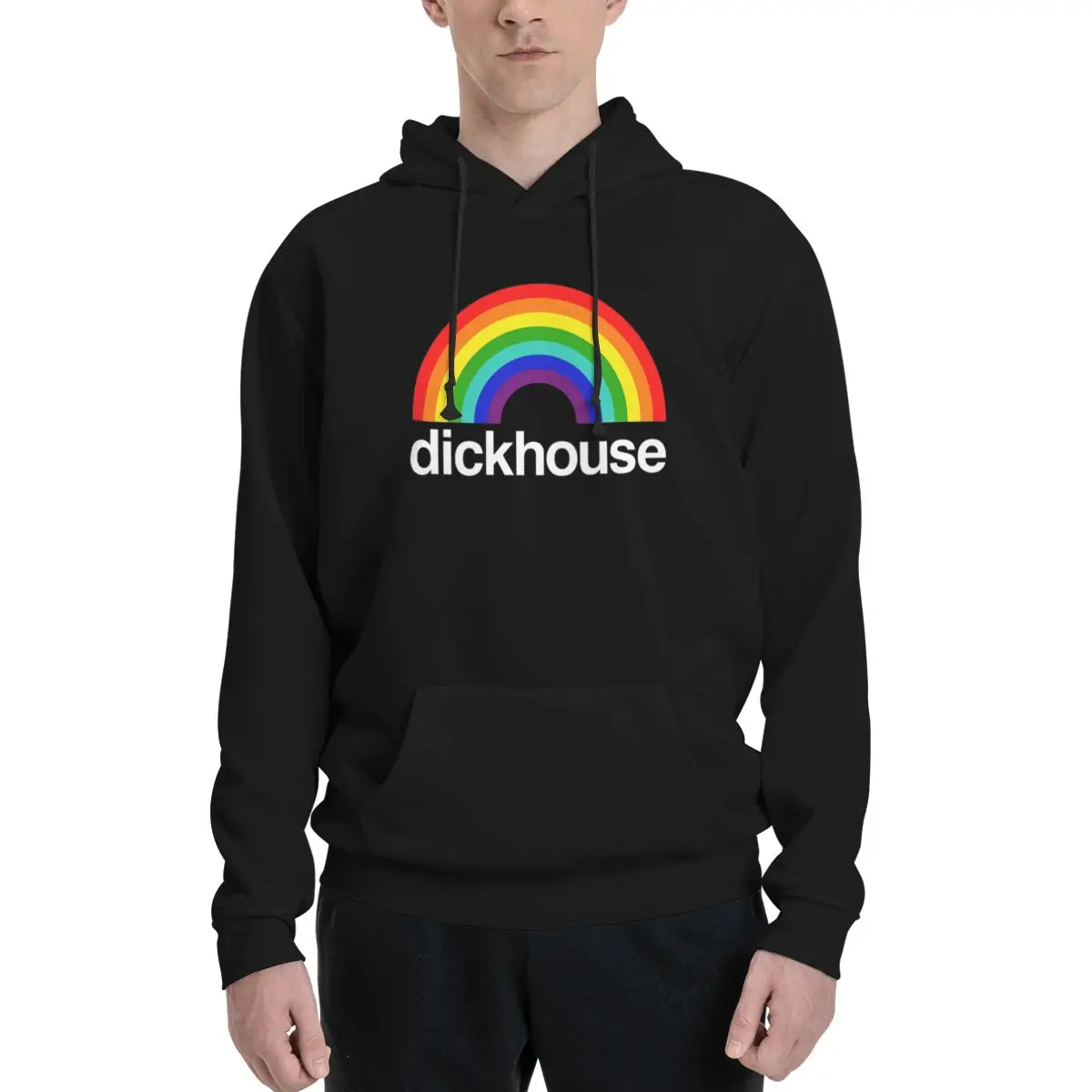 Dickhouse Production Logo Jackass Rainbow Hoodies أنيمي المتضخم هوديي سترة الملابس القوطية