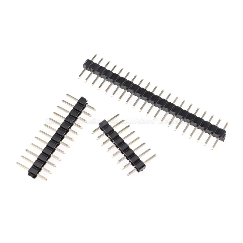 50PCS 1*2-40P 2.0mm Single Row Male PCB Board Pin Header Connector Strip Pinheader 2p 3p 4p 5p 6p 7p 8p 10p 12p 15p 20p 40Pin