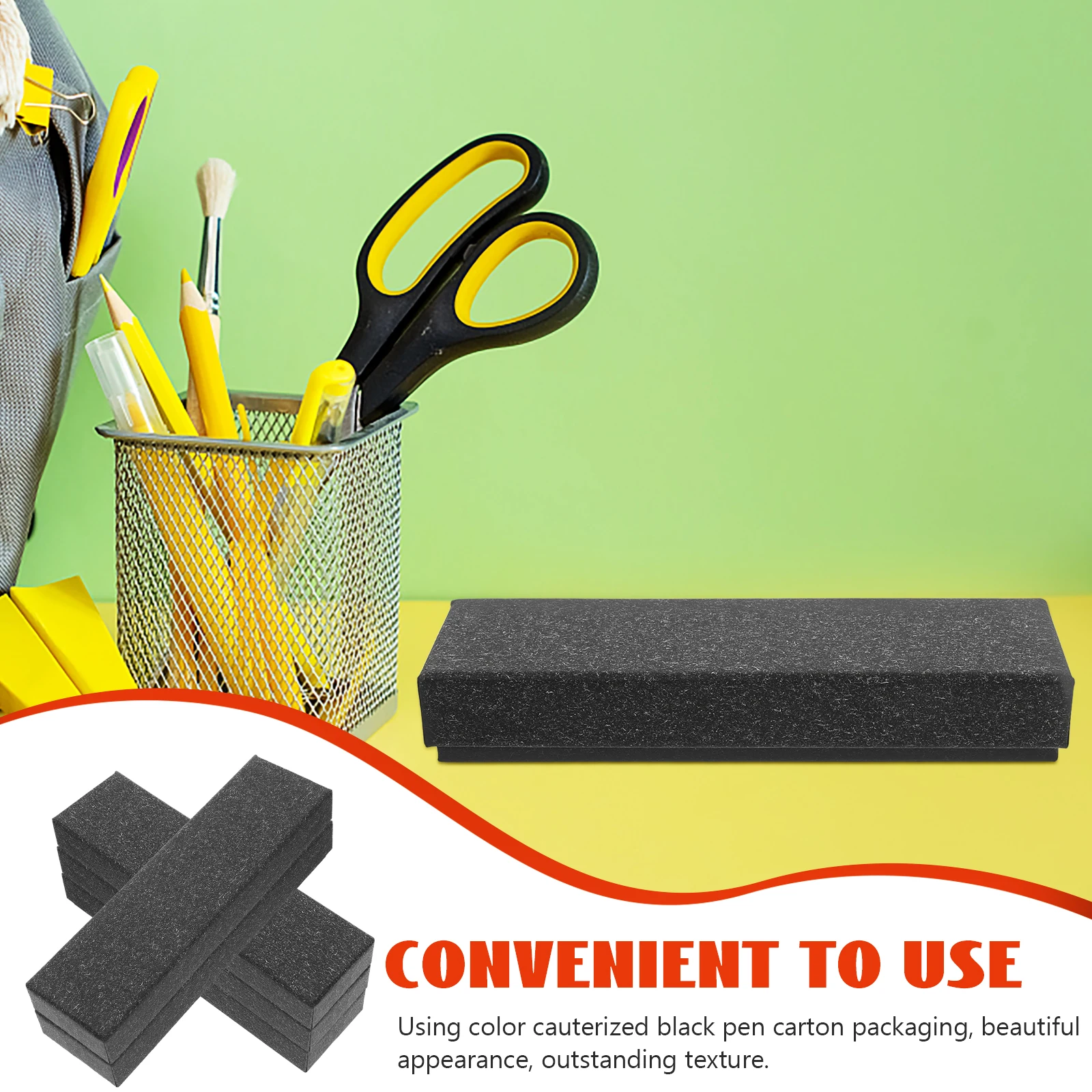 5 قطع من علب الهدايا المكتبية، صناديق أقلام ورقية للأقلام، تغليف فاخر، حاويات تخزين صغيرة معكرون #4