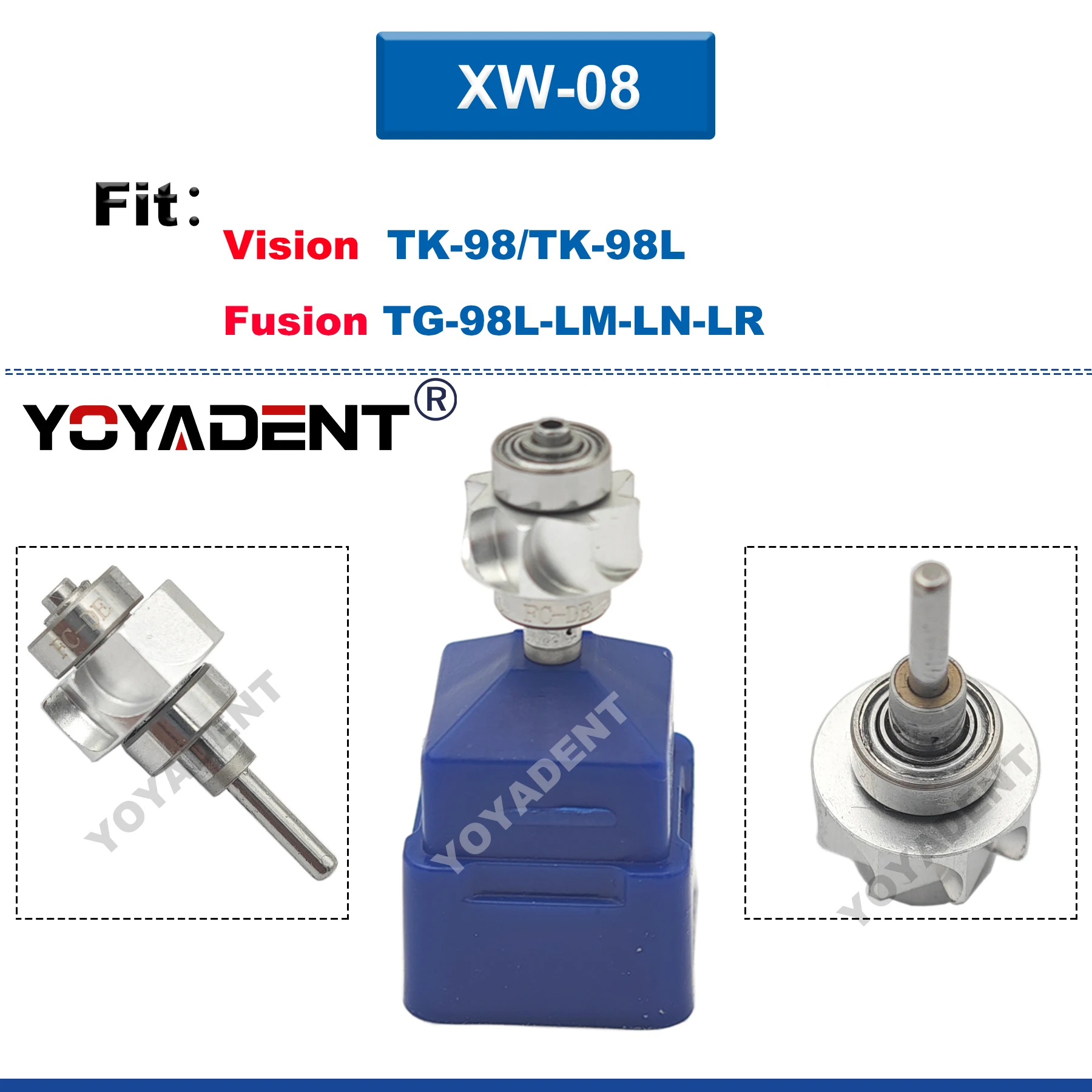 YOYADENT Dental Turbine Cartridge Fit  Vision TK-98/TK-98L /Fusion TG-98L/TG-98LM/TG-98LN High Speed Handpiece