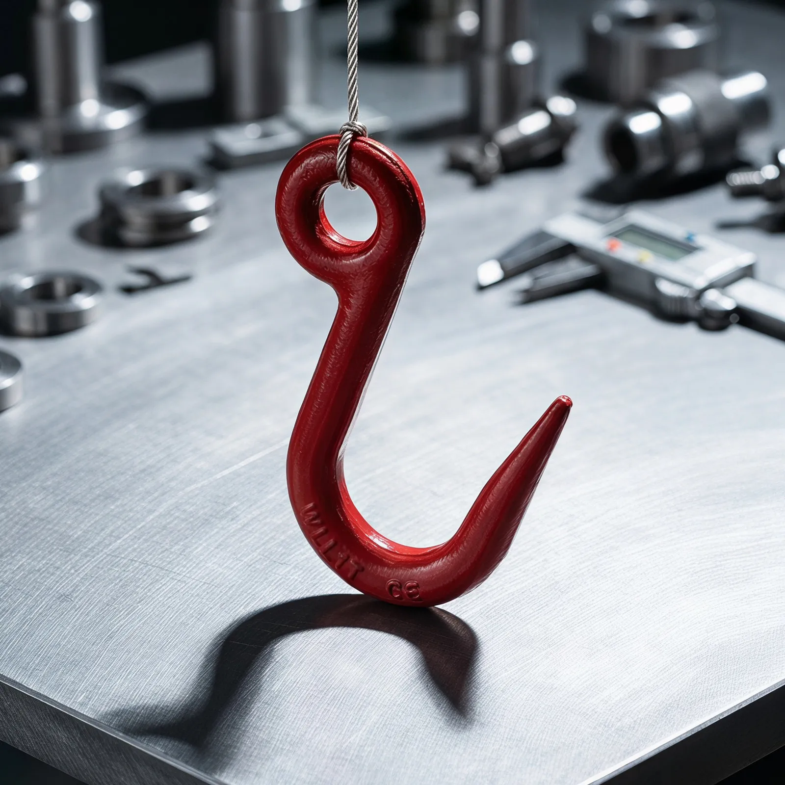 Heavy Duty Swivel Lifting Hook Alloy Steel 1 Ton Closed Eye Forged Hook for Warehouse Crane Rigging Equipment Moving Cargo