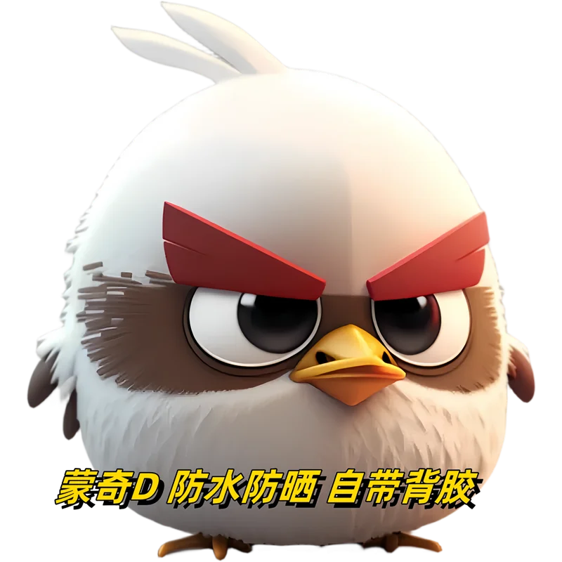 Angry Birds Cartoon Stickers 3D Advanced Simulation Blocking Scratches Bedroom Bathroom Rental House Stickers Holiday Gift