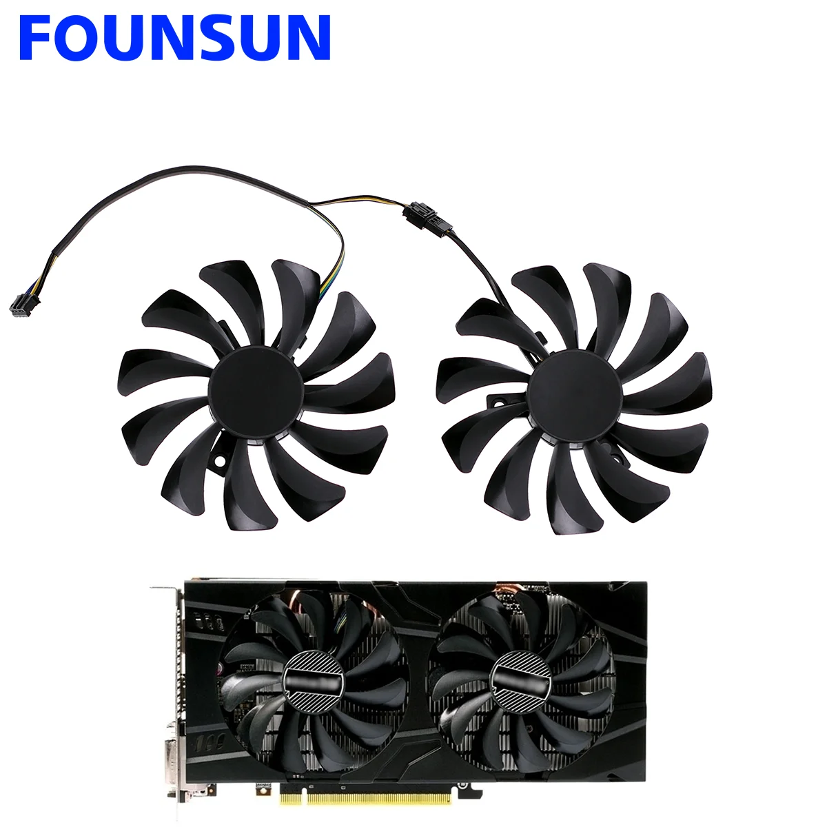 New 2PCS/LOT 85MM P106 GTX 1060 Cooling Fan For INNO3D GeForce GTX 1060 3GB X2 / GTX 1060 6GB Graphics Card Cooler Fan