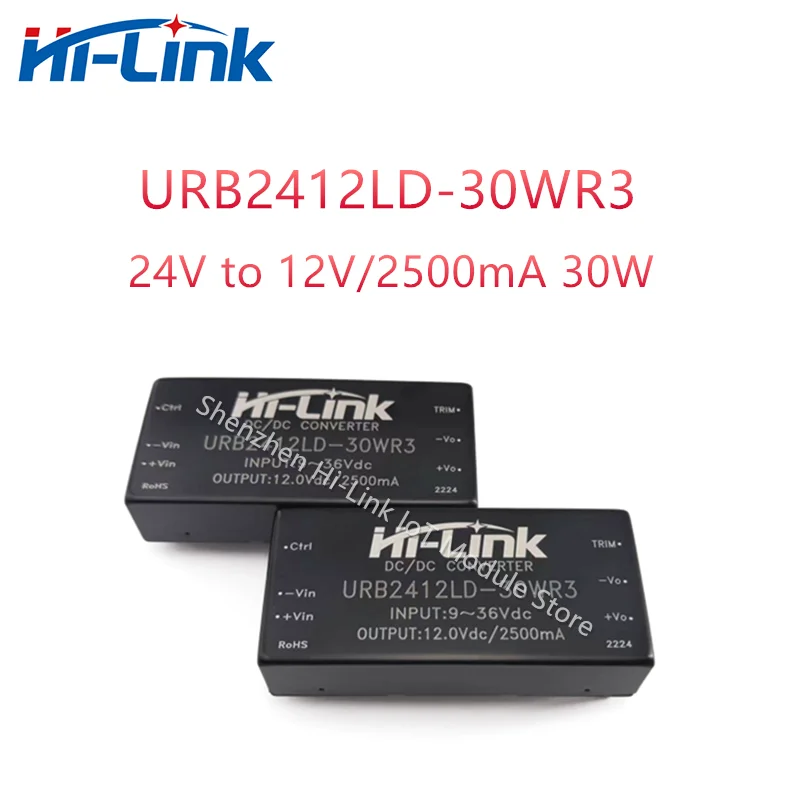 Hilink DC/DC URB2412LD-30WR3 12V 30W 2500mA Output Input Undervoltage Short Circuit Protection Mini Isolation Power Module