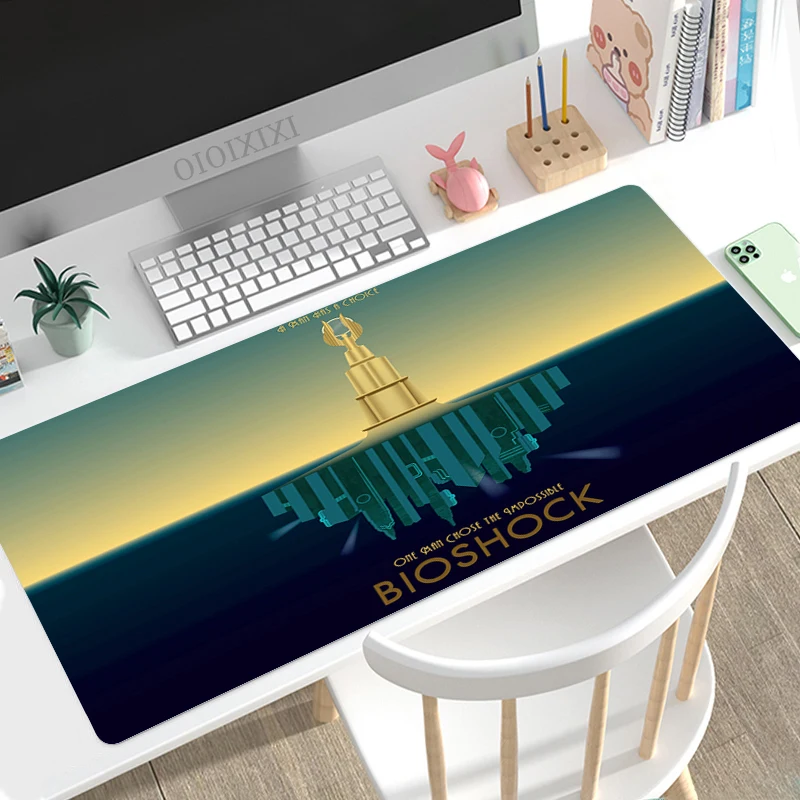 Bioshock-Non-Slip Borracha Natural Gaming Mouse Pad, XL Computador Em Casa Mousepad, Playmat Escritório, Tapete, Novo, XXL