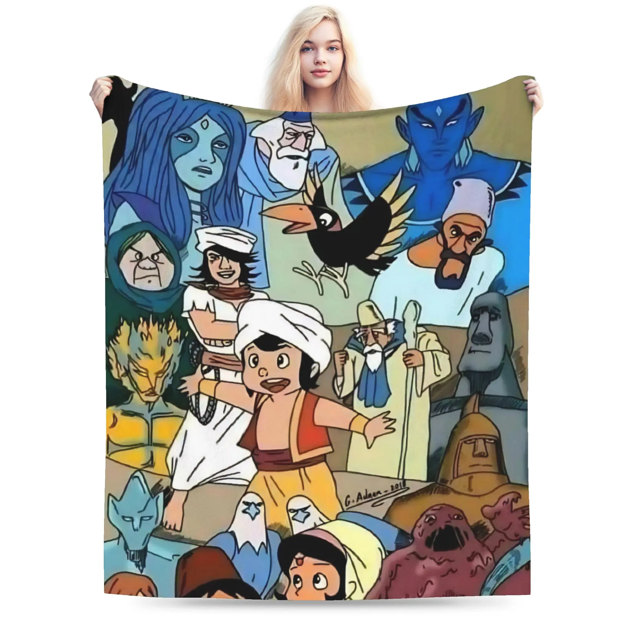 Super Soft Sinbad's Adventures Throw Blanket Premium Flannel Fleece Lightweight  Bed Blanket Super Cozy Blankets All Season Use
