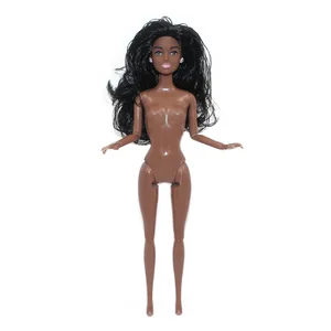 الفتيات عارية دمية أفريقية مجعد مستقيم جديلة أسود ذيل حصان الجسم التنقل موضة تغيير 30 سم 1: 6 11 المفاصل أفضل 8 مبيعات دمية امرأة عارية - No2