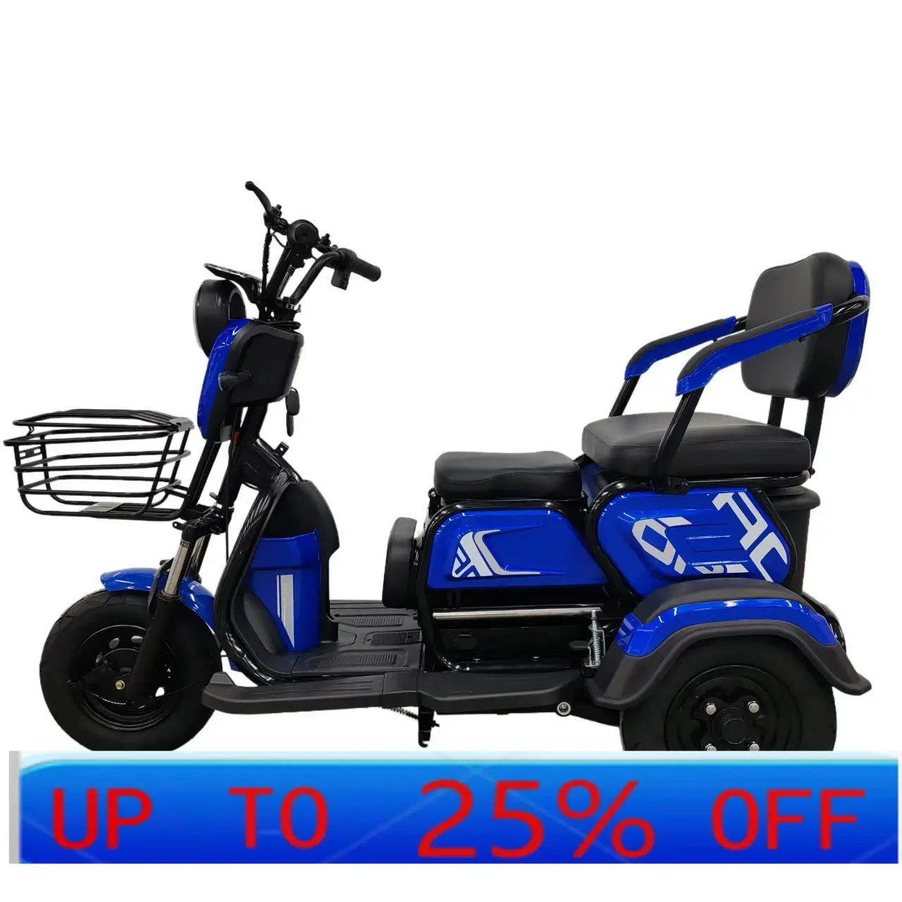 LH leisure electric tricycle small home pickup three-seat scooter portable