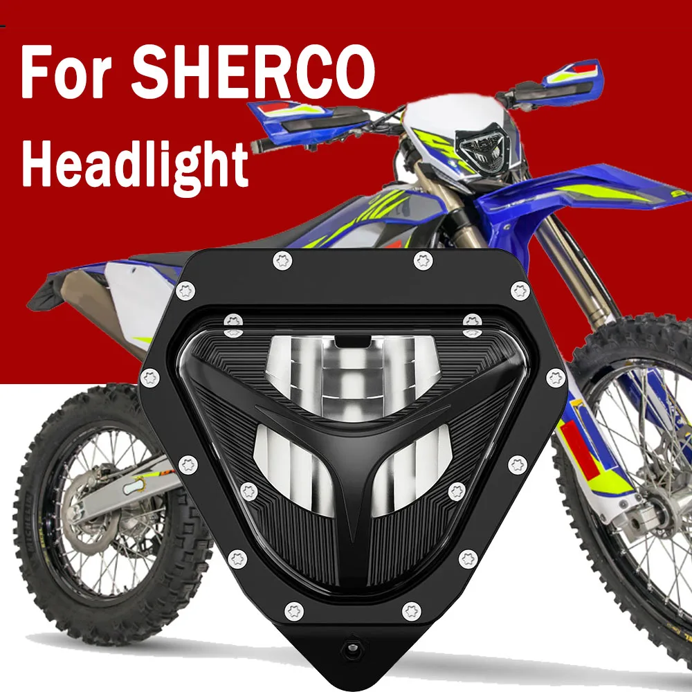 

E24 Emark LED Headlight Assembly For 2012-2023 SHERCO SE SEF 250 300 450 500 offroad enduro Dirt Bike Headlamp Supermotor