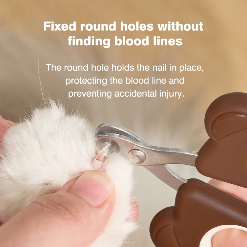 

Pet Nail Clippers Professional Cat and Dog Nail Cutter Circular Hole Positioning and Small Blind Scissors Pet Grooming Supplies