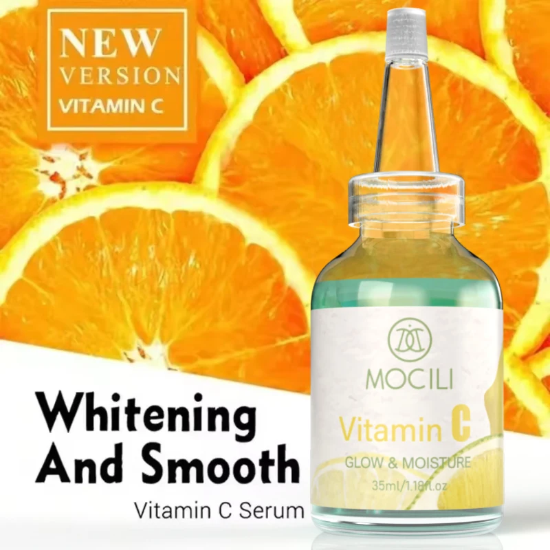 

35ml Vitamin C Serum Hyaluronic Acid Moisturizing Essence Brighten Soften Smooth Glow Facial Serum Skin Care Products