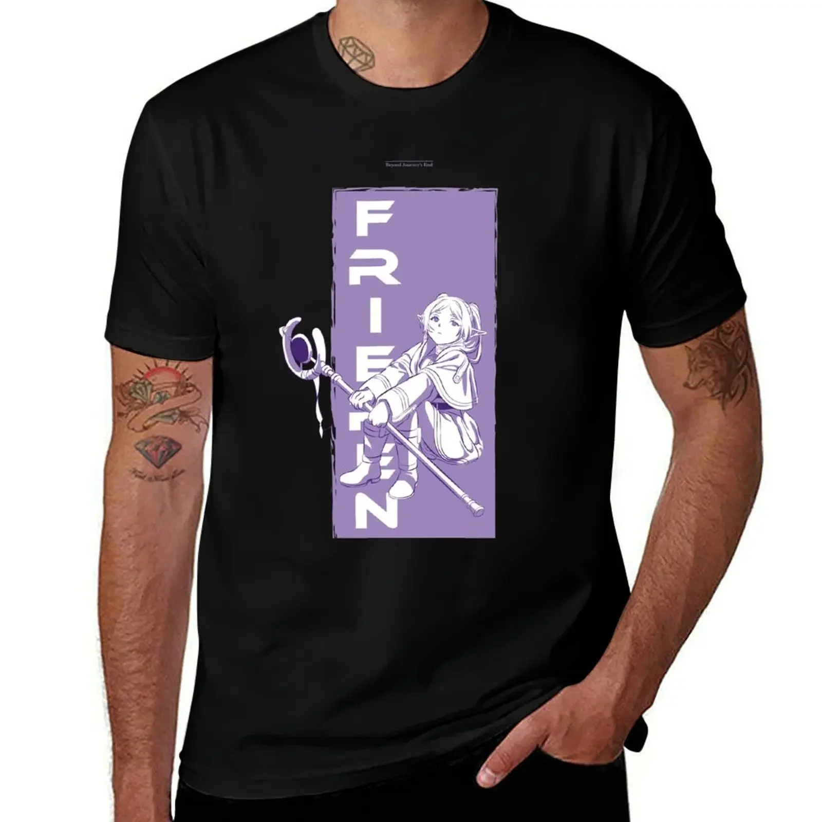 FRIEREN: BEYOND JOURNEYS END:FRIEREN PURPLE T-Shirt affliction shirts heavyweights fitted t shirts for men