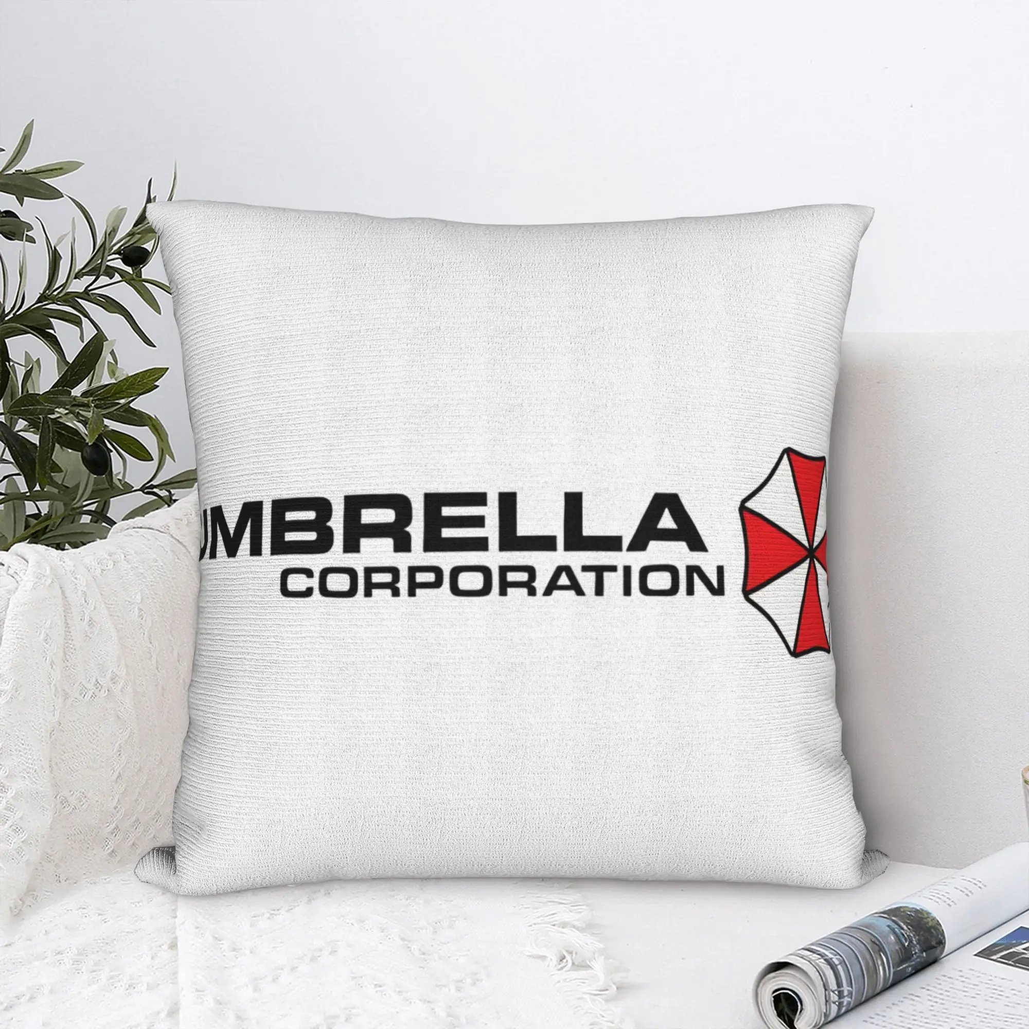 Pillow Cover Residents Evils Umbrella Corporations Logo  Retro Trendy Pillow Case For Sofa Home Decoration Pillowcases