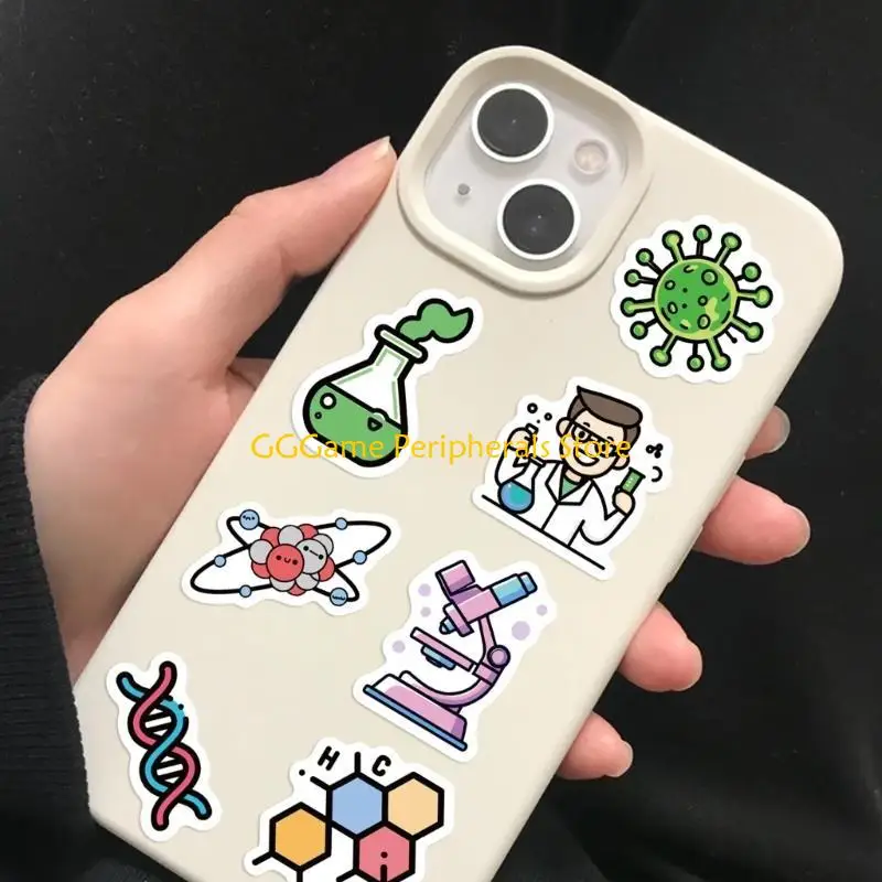 

U55B мультфильм научный эксперимент наклейки водонепроницаемые наклейки из ПВХ для журнала DIY ремесла