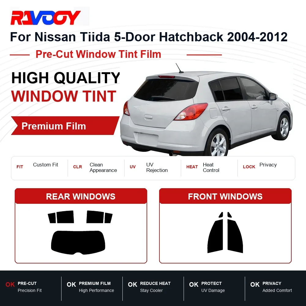 pelicula-de-privacidade-para-janelas-dianteiras-e-traseiras-com-protecao-uv-e-rejeicao-de-calor-pre-cortada-premium-para-nissan-tiida-5-portas-modelo-hatchback-2004-2012