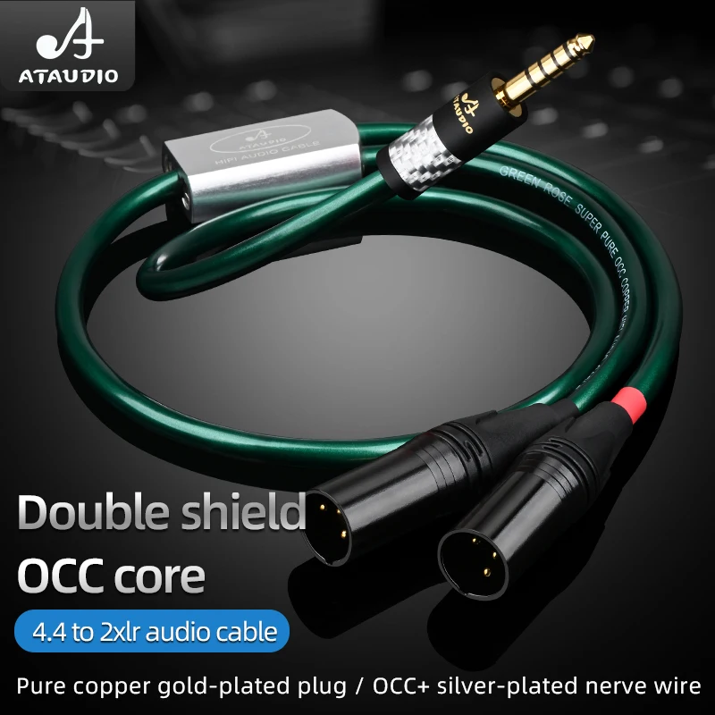 HiFi 4.4mm to 2XLR Audio Cable Double Shield OCC Silver Plated Nerve Core for Mixer Sony 4.4 to 3Pin XLR Upgrade Cable