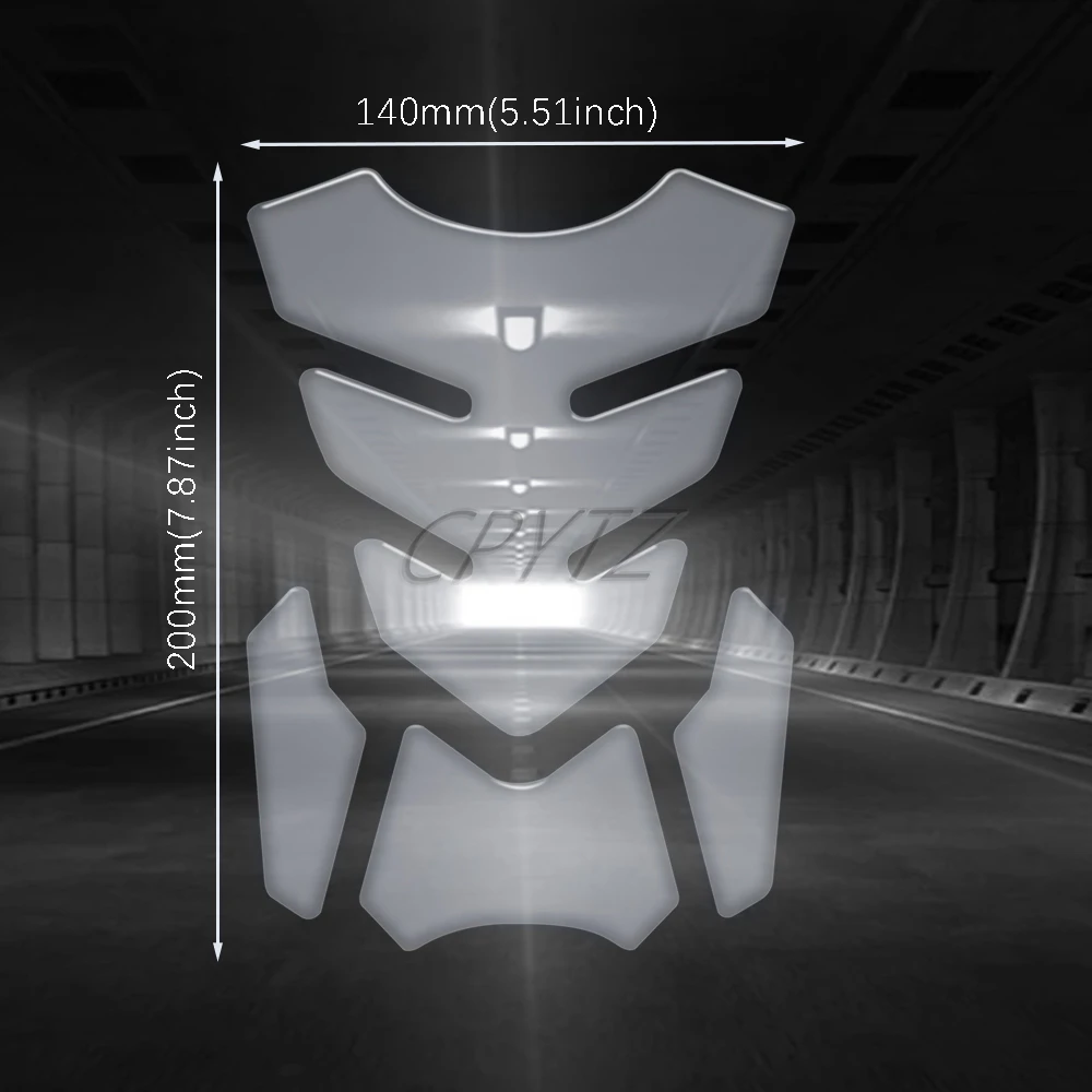 Fit for Z1000SX ER6N/F ZX10R ZX6R Z800 Z750 Z250 Z650 Transparent Motorcycle Fuel Tank Pad Gas Cap Decals Sticker