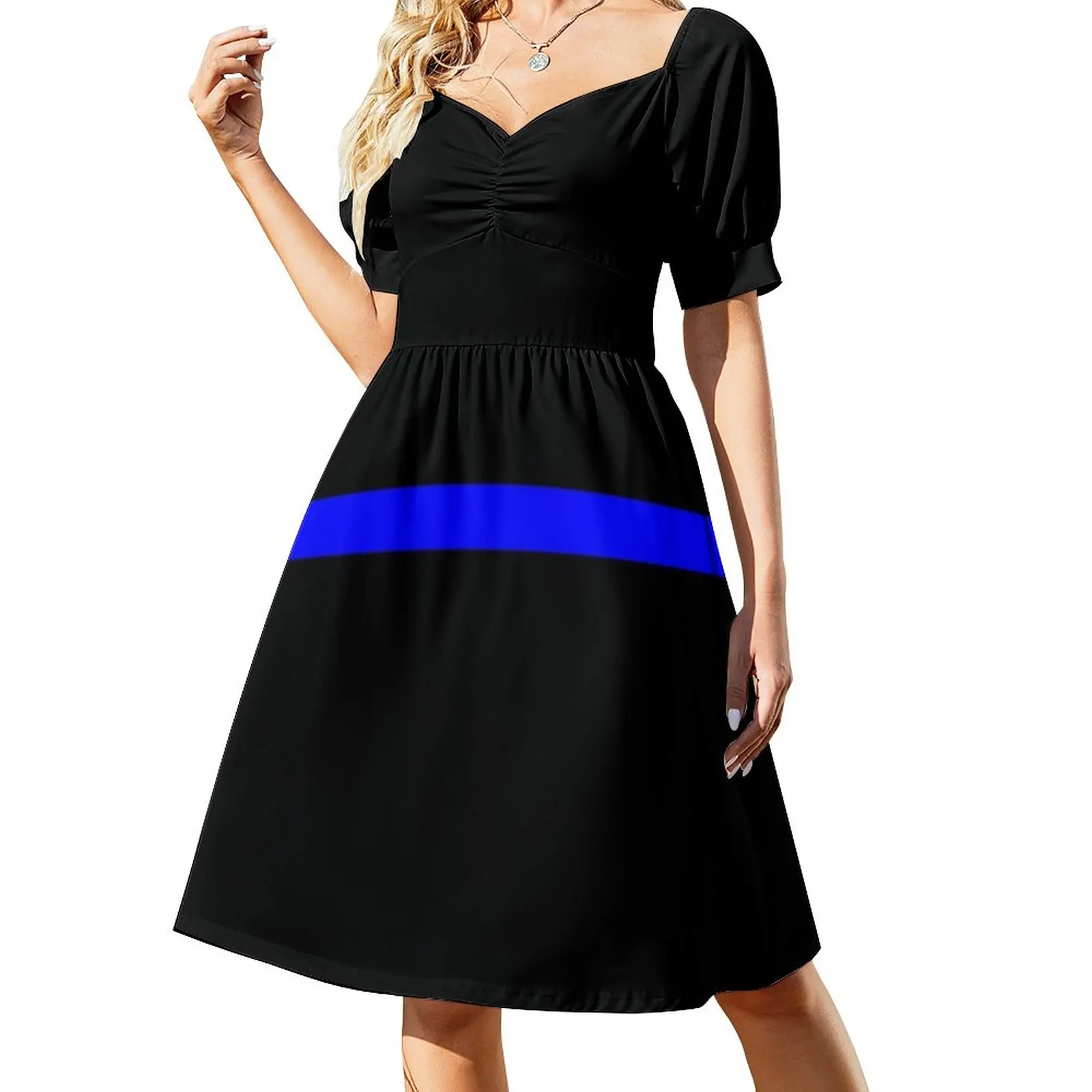 

The Thin Blue Line Sleeveless Dress summer dresses ladies 2023 purple dress