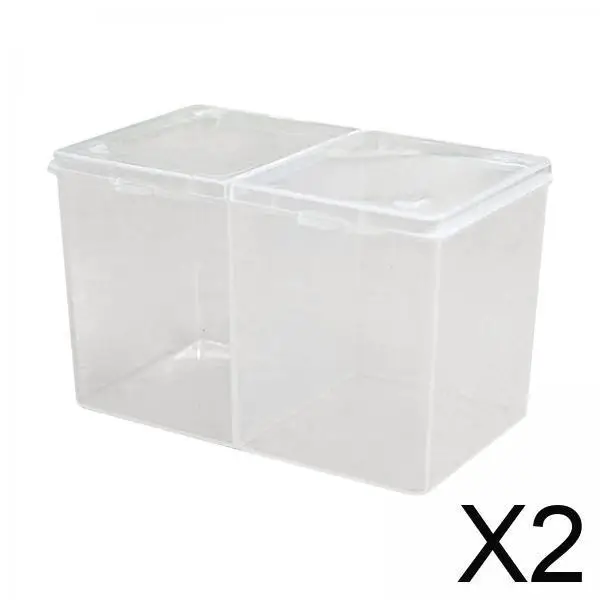 

Cotton Pads Holder Plastic Makeup Pouch Organizer Portable Swab Box for Nail Salon Countertop Storage